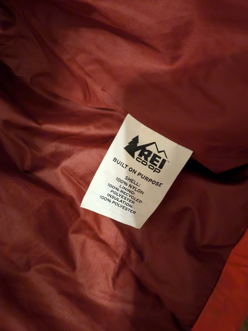 REI Orange Insulated Hooded Jacket